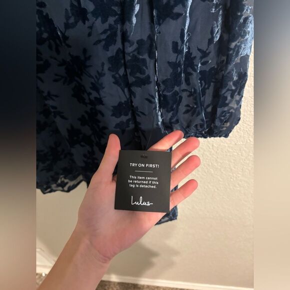 Lulus Navy Mini Dress! NWT!! - Picture 3 of 6
